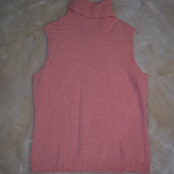 Ann Taylor LOFT High Neck Sleeveless Turtle Neck Wool Blend Sweater Size Large - Picture 10 of 12